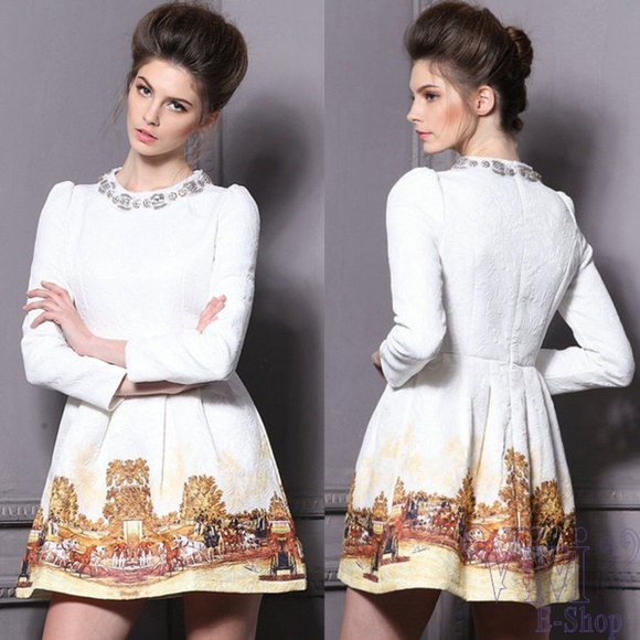 sheinside Dresses & Skirts - Sheinside Vintage Retro Farm Painting Dress